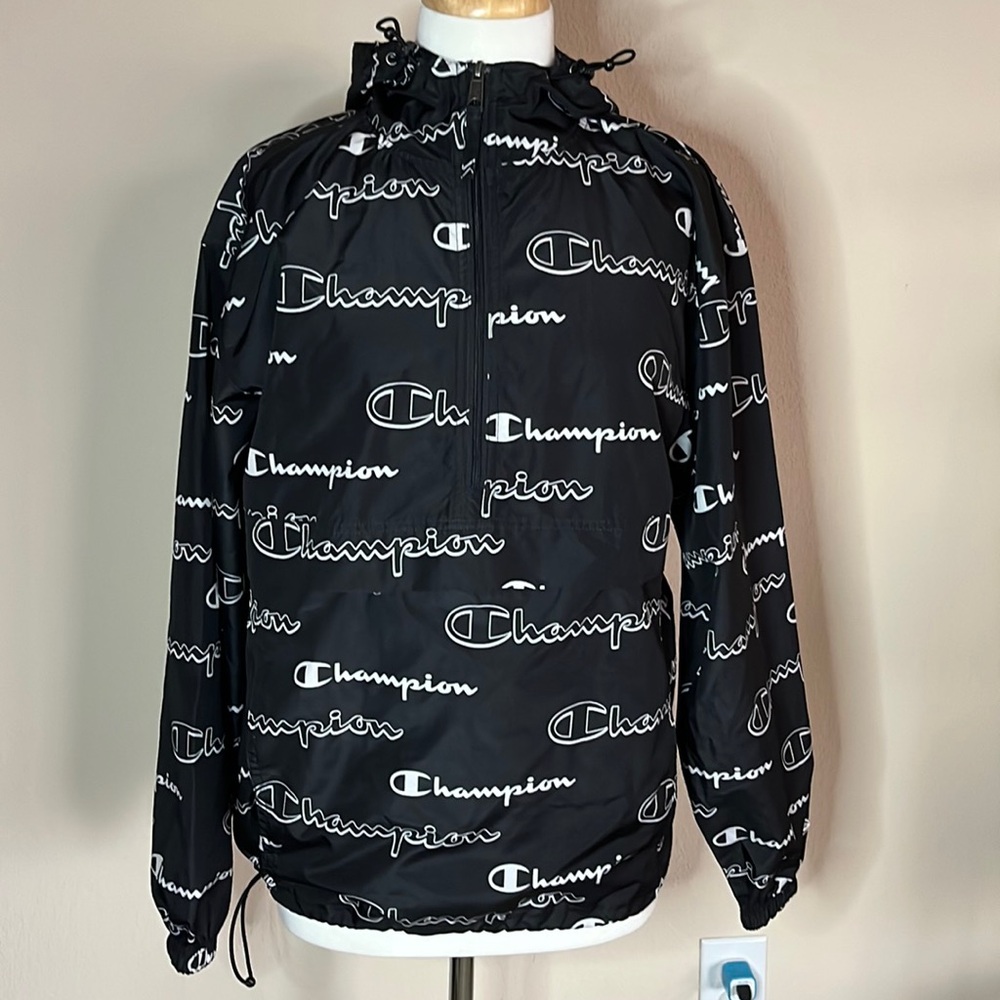 Champion Windbreaker With Pocket and Hood